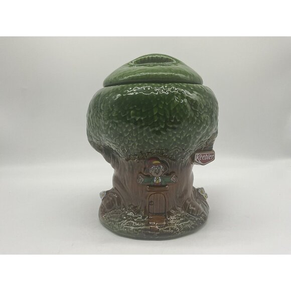 Keebler Vintage 1980's Elf Treehouse Cookie Snack Treat Jar Kitchen Collectible - Picture 9 of 16